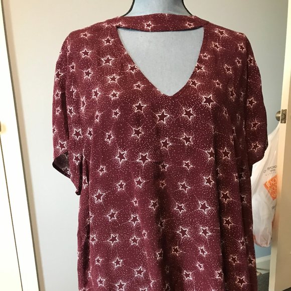 TORRID SIZE 2 PLUS SIZE PULLOVER DRESS SHIRT - Picture 1 of 3
